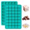 2 Pieces 40-Cavity Square Caramel Candy Silicone Molds,Chocolate Forf Truffles, Fat Bombs Keto Snacks, Whiskey Ice Cube Tray,Grid Fondant Mould,Hard Candy Pralines Gummy Jelly Mold